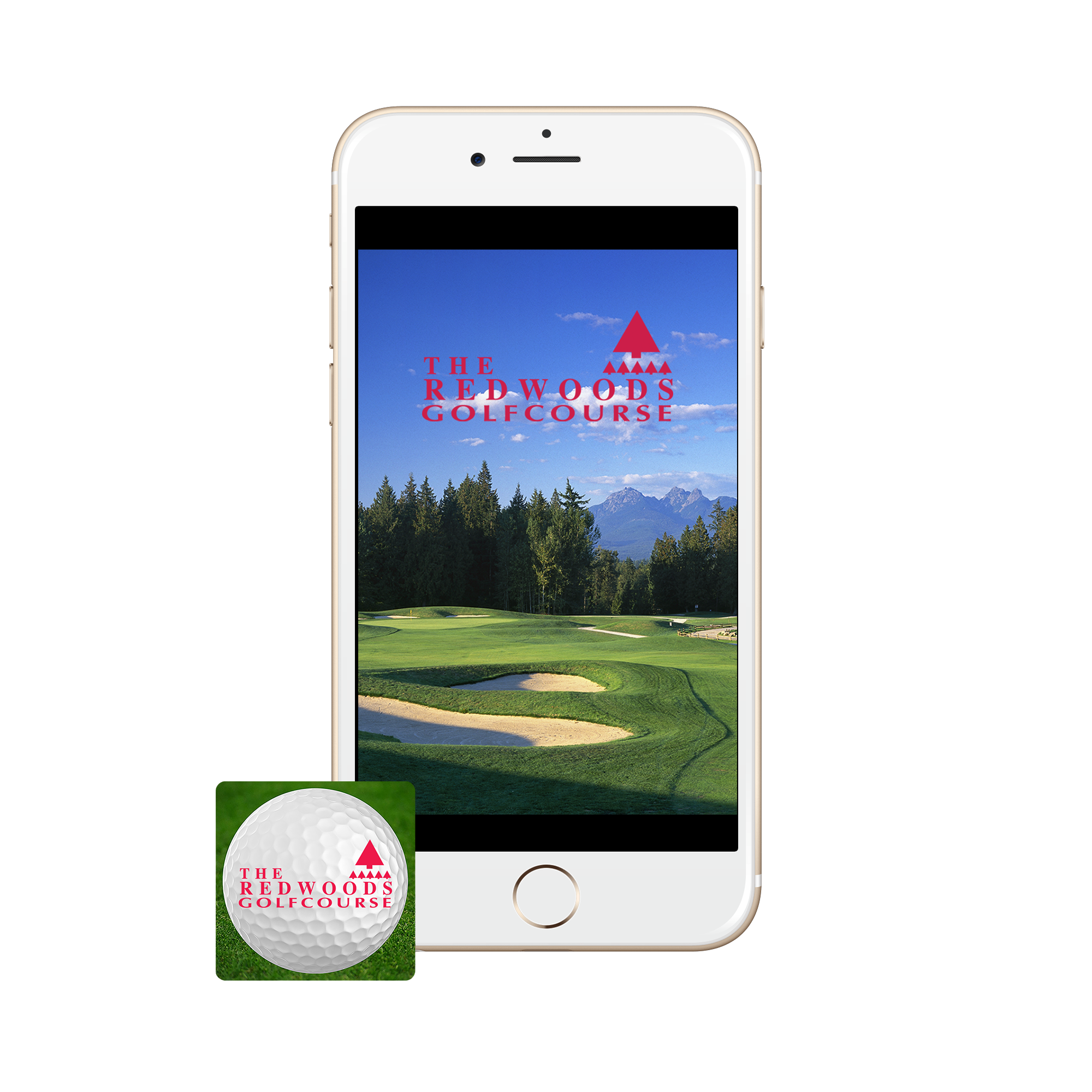 Redwoods golf course iPhone app with Icon