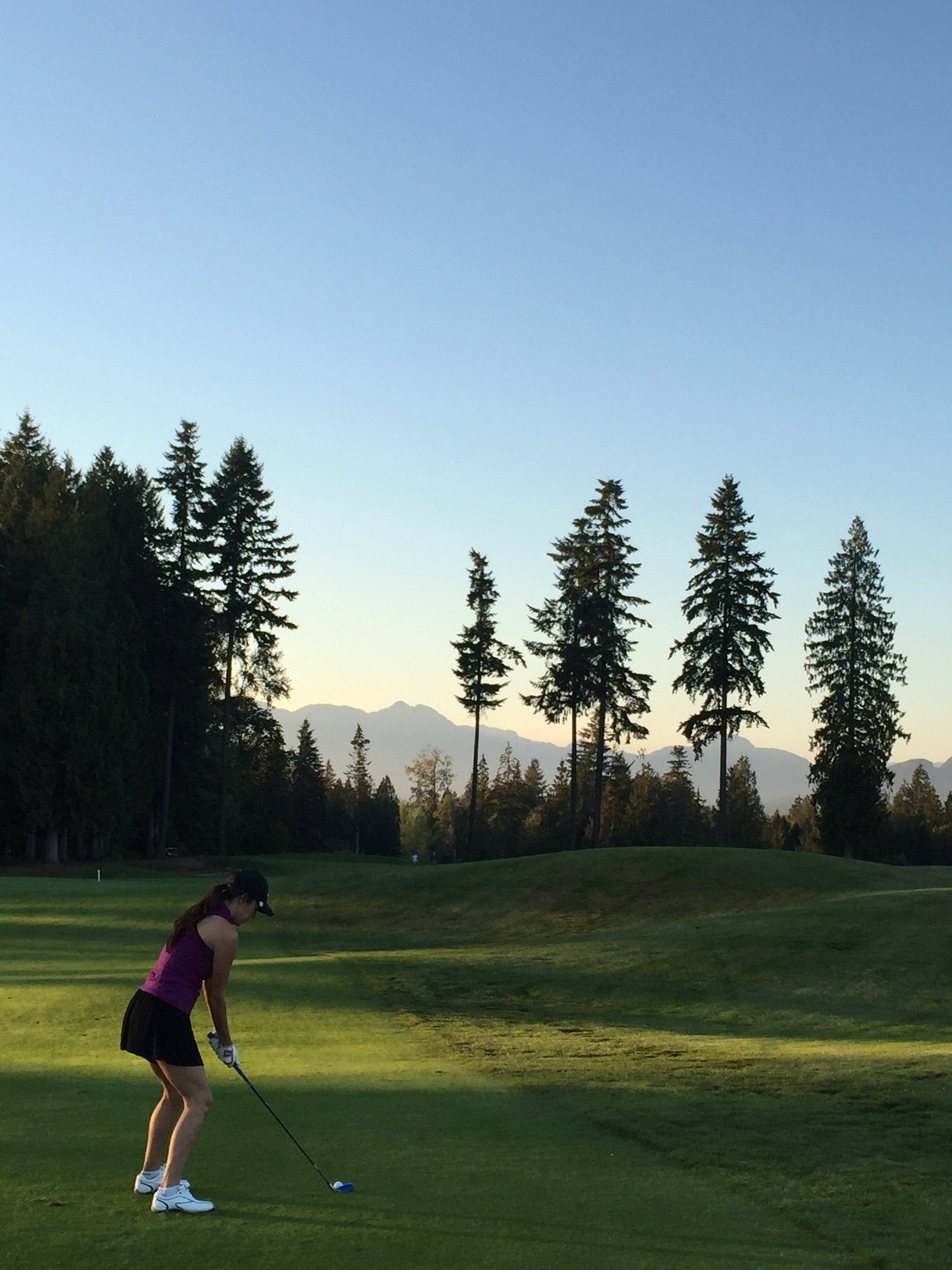 Woman Golfing Hole #11 Fairway at Redwoods Golf Course